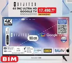 Dijitsu 65DG22000 65 inç Ultra HD Google Tv Akıllı Televizyon