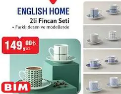 English Home 2'li Fincan Seti