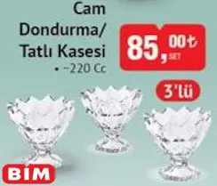 Glass İn Love Cam Dondurma Tatlı Kasesi 220 Cc 3'Lü