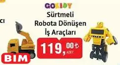 Gokidy Oyuncak Sürtmeli Robota Dönüşen İş Araçları