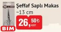 Ören Bayan Şeffaf Saplı Makas 13 Cm