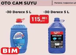 Oto Cam Suyu -30 Derece 5 L