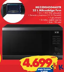 Samsung MS23DG4504AGTR 23 L Mikrodalga Fırın