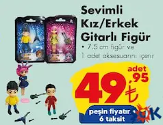 Gokidy Oyuncak Sevimli Kız/Erkek Gitarlı Figür