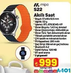 Mipo S22 Akıllı Saat