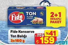 Fide Konserve Ton Balığı 3x160 g