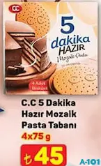 C.C 5 Dakika Hazır Mozaik Pasta Tabanı 4x75 g