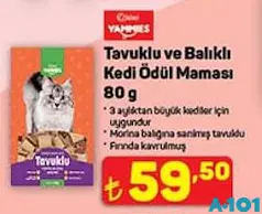 Kiwi Yammies Tavuklu ve Balıklı Kedi Ödül Maması 80 g