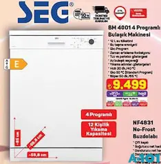 Seg 4 Programlı Bulaşık Makinesi