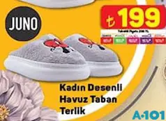 Juno Kadın Desenli Havuz Taban Terlik