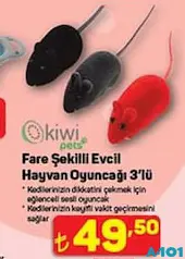 Kiwi Pets Fare Şekilli Evcil Hayvan Oyuncağı 3'lü