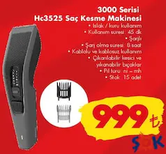 Philips 3000 Serisi HC3525 Saç Kesme Makinesi