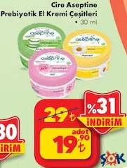 Cire Aseptine Probiyotik El Kremi Çeşitleri 30 ml