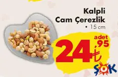 Kalpli Cam Çerezlik 15 cm