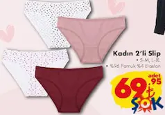 Kadın 2'li Slip Külot