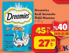 Dreamies Kedi Somonlu Ödül Maması 60 g