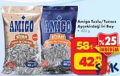 Amigo Tuzlu/Tuzsuz Ayçekirdeği İri Boy 400 g