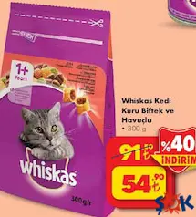 Whiskas Kedi Kuru Biftek ve Havuçlu 300 g