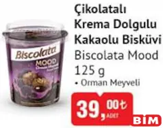 Biscolata Mood Çikolatalı Krema Dolgulu Kakaolu Bisküvi Orman Meyveli 125 g