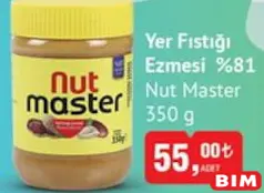 Nut Master Yer Fıstığı Ezmesi %81 350 g