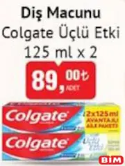 Colgate Üçlü Etki Diş Macunu 125 ml x 2