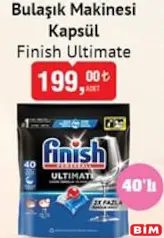 Finish Ultimate Bulaşık Makinesi Kapsül 40'lı