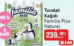 Familia Plus Natural Tuvalet Kağıdı 40'lı