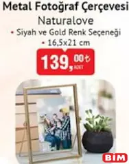 Naturalove Metal Fotoğraf Çerçevesi