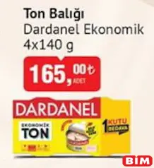 Dardanel Ekonomik Ton Balığı 4 x 140 g