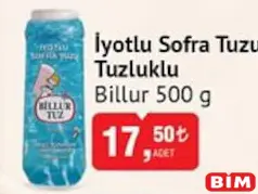 Billur İyotlu Sofra Tuzu Tuzluklu 500 g