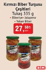 Tukaş Kırmızı Biber Turşusu Çeşitleri 335 g