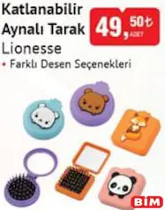 Lionesse Katlanabilir Aynalı Tarak