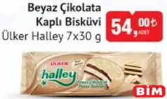 Ülker Halley Beyaz Çikolata Kaplı Bisküvi 210 g