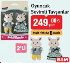 Oyuncak Sevimli Tavşanlar 2'li