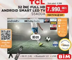 TCL 32 inç Full HD Android Smart Led Tv Akıllı Televizyon