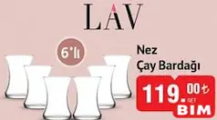 Lav Nez Çay Bardağı 6'lı