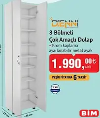 Denni 8 Bölmeli Çok Amaçlı Dolap