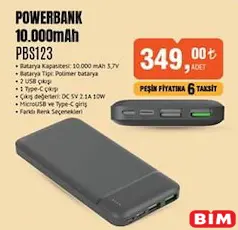 Polosmart PBS123 Powerbank 10.000 mah