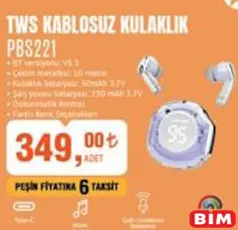 Polosmart TWS Kablosuz Kulaklık PBS221