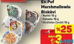 Eti Puf Marshmallowlu Bisküvi 18 g