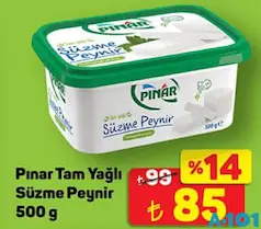 Pınar Tam Yağlı Süzme Peynir 500 g