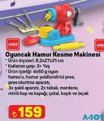 MGS Oyuncak Hamur Kesme Makinesi