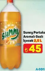 Sunny Portakal Aromalı Gazlı İçecek 2,5 L