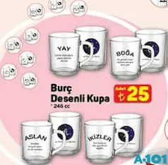 Burç Desenli Kupa 246 cc