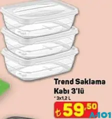 Trend Saklama Kabı 3'lü