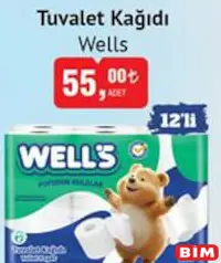 Wells Tuvalet Kağıdı 12'li