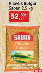 Saban Pilavlık Bulgur 2,5 kg