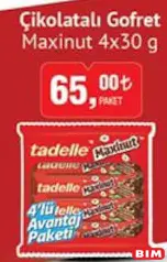 Tadelle Maxinut Fındıklı Gofret 30 gr 4'lü