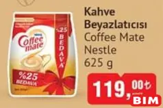 Nestle Coffee Mate Kahve Beyazlatıcısı 625 g