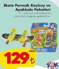 Hot Wheels Oyuncak Skate Parmak Kaykay ve Ayakkabı Paketleri